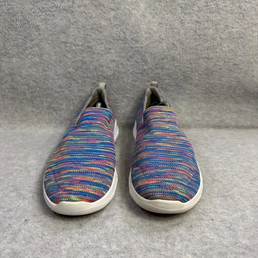 Skechers Shoes Women Size 7.5 Go Walk Multicolor Rainbow Slip On Comfort Sneaker